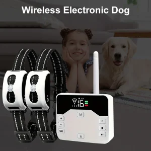 Wireless Electronic Fence Ip65 Waterproof Wear Resistant Rechargeable Remote Control  Pet Training Collar